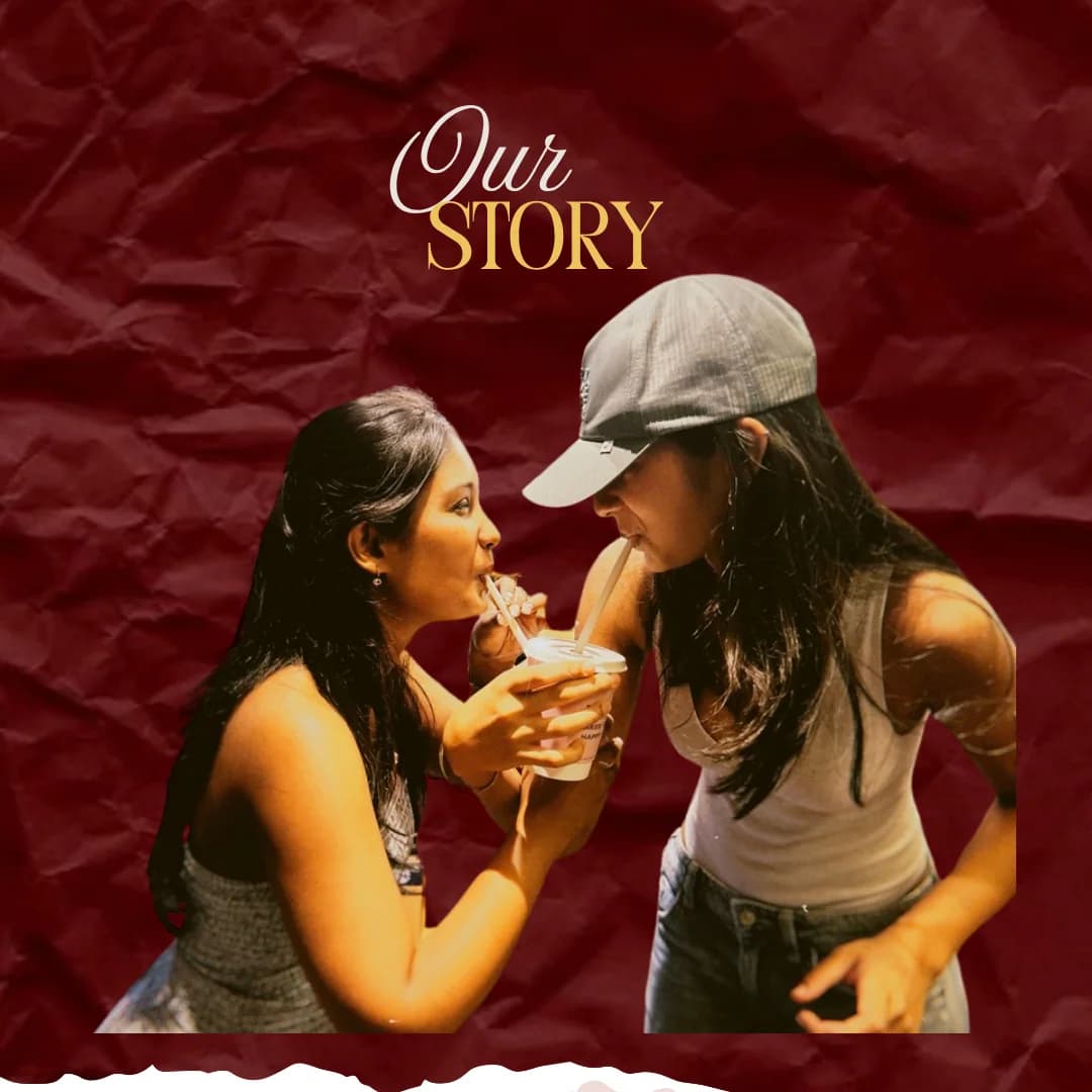 Original scrapbook page 1: Our story