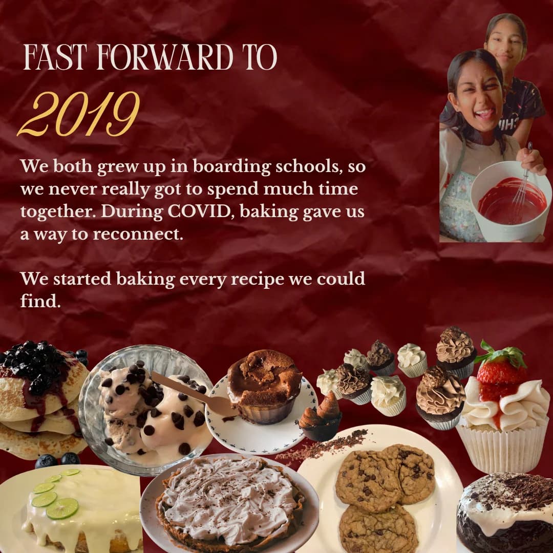 Original scrapbook page 3: Baking our way back to each other