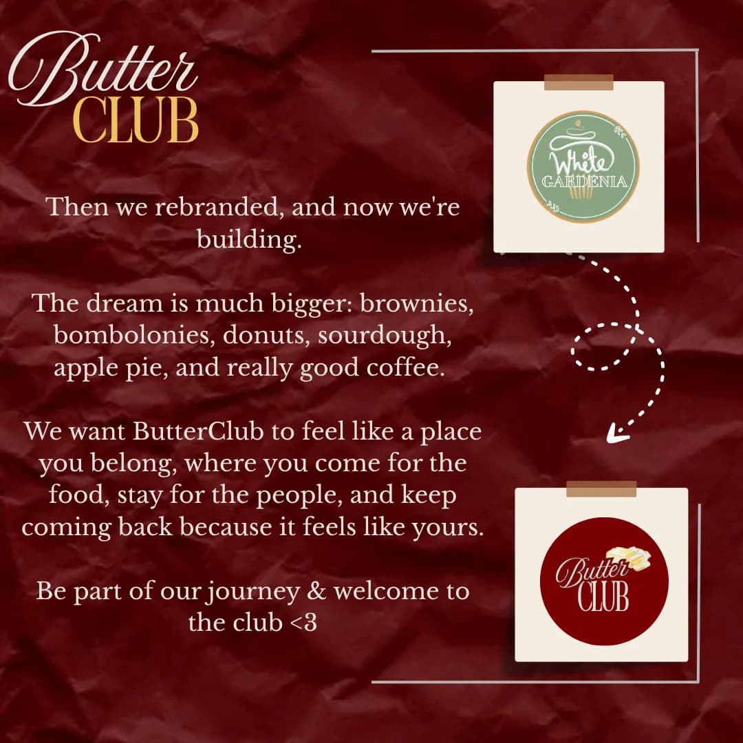 Original scrapbook page 6: Welcome to Butter Club